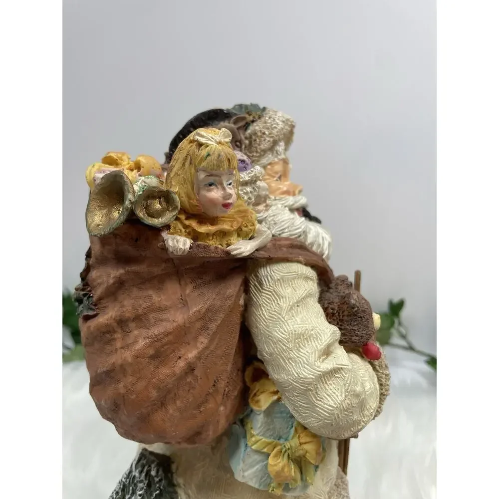 Vintage Old World Santa Resin Figure 11.5” Tall x 6” Wide
